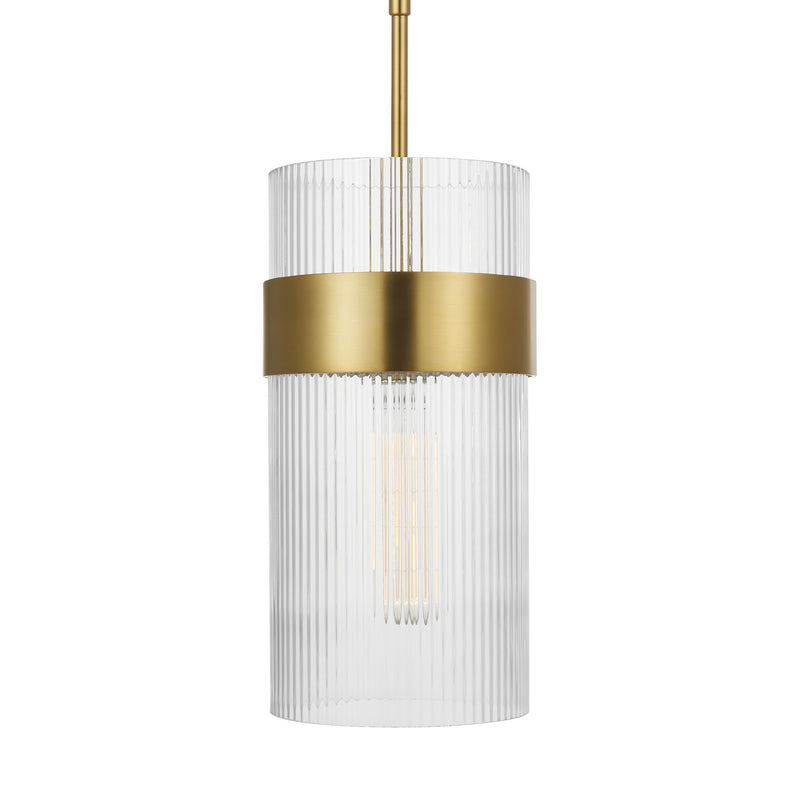 Visual Comfort Studio CP1171BBS One Light Pendant, Burnished Brass