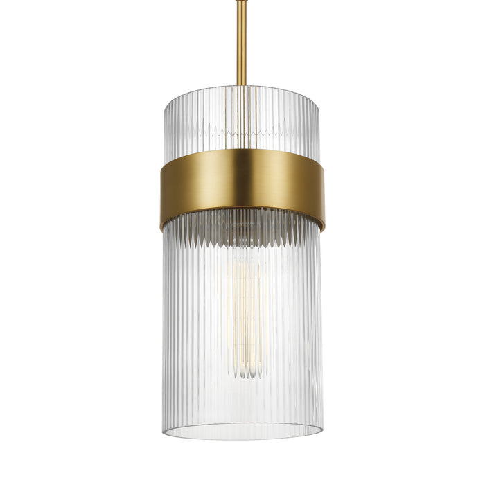 Visual Comfort Studio CP1171BBS One Light Pendant, Burnished Brass