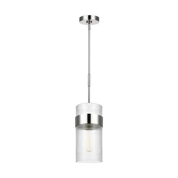 Visual Comfort Studio CP1171PN One Light Pendant, Polished Nickel