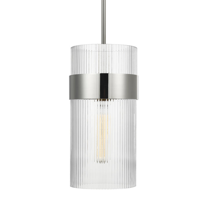 Visual Comfort Studio CP1171PN One Light Pendant, Polished Nickel