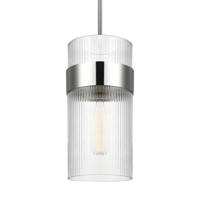 Visual Comfort Studio CP1171PN One Light Pendant, Polished Nickel