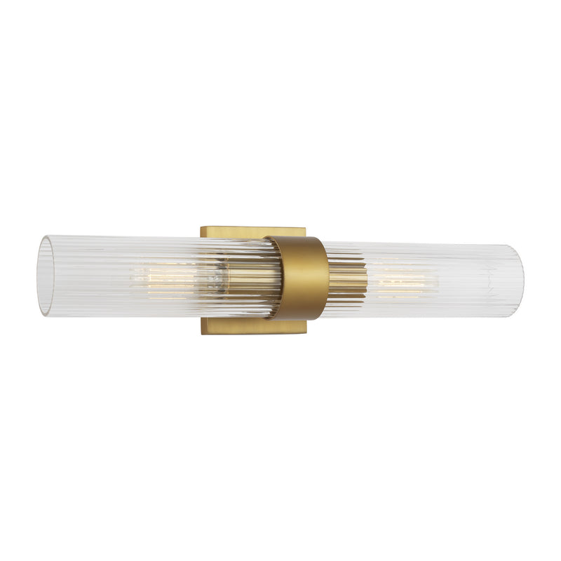 Visual Comfort Studio CV1022BBS Two Light Wall Sconce, Burnished Brass