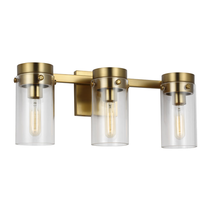 Visual Comfort Studio CW1003BBS Three Light Vanity, Burnished Brass
