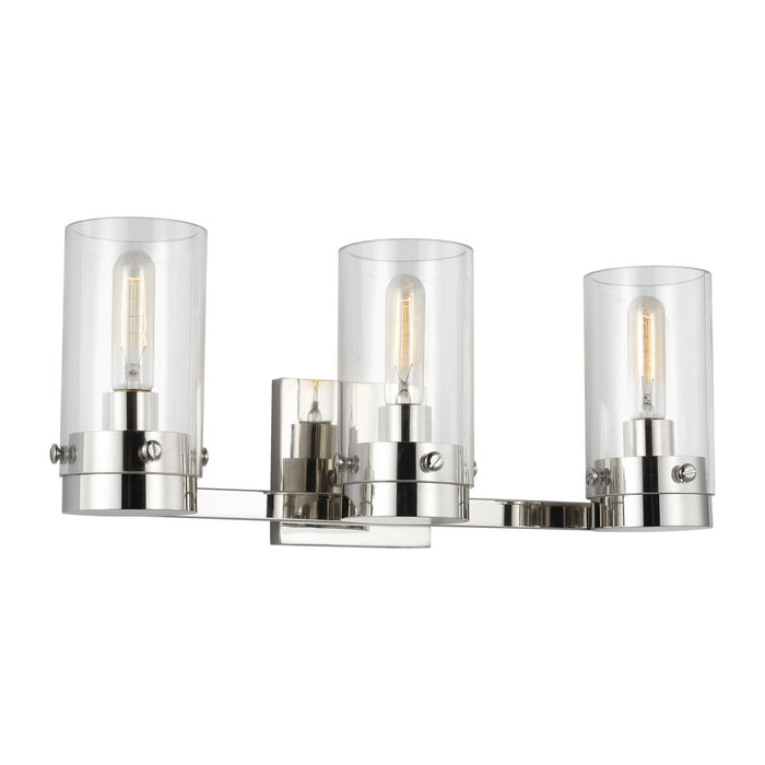 Visual Comfort Studio CW1003PN Three Light Vanity, Polished Nickel