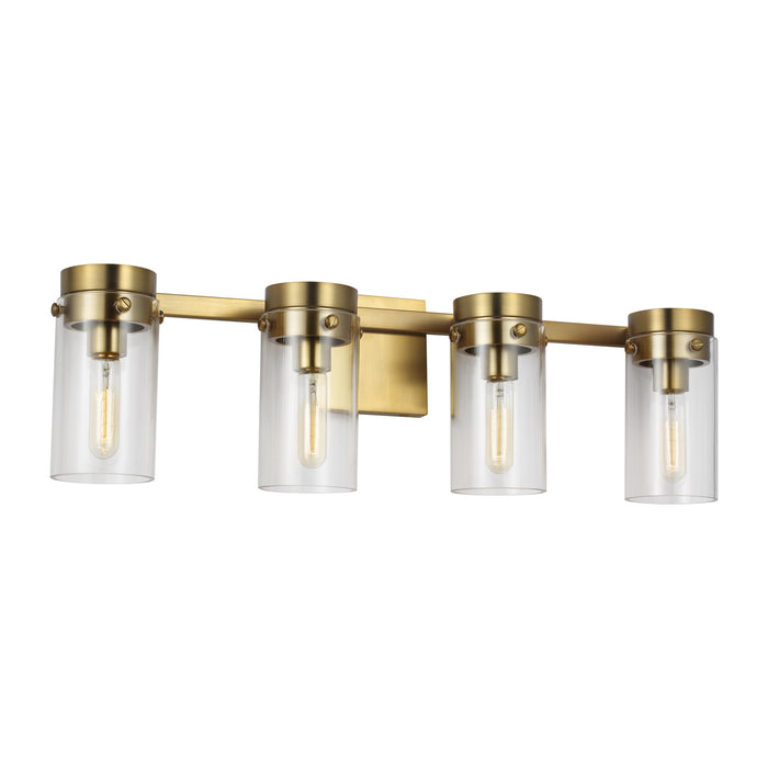 Visual Comfort Studio CW1004BBS Four Light Vanity, Burnished Brass