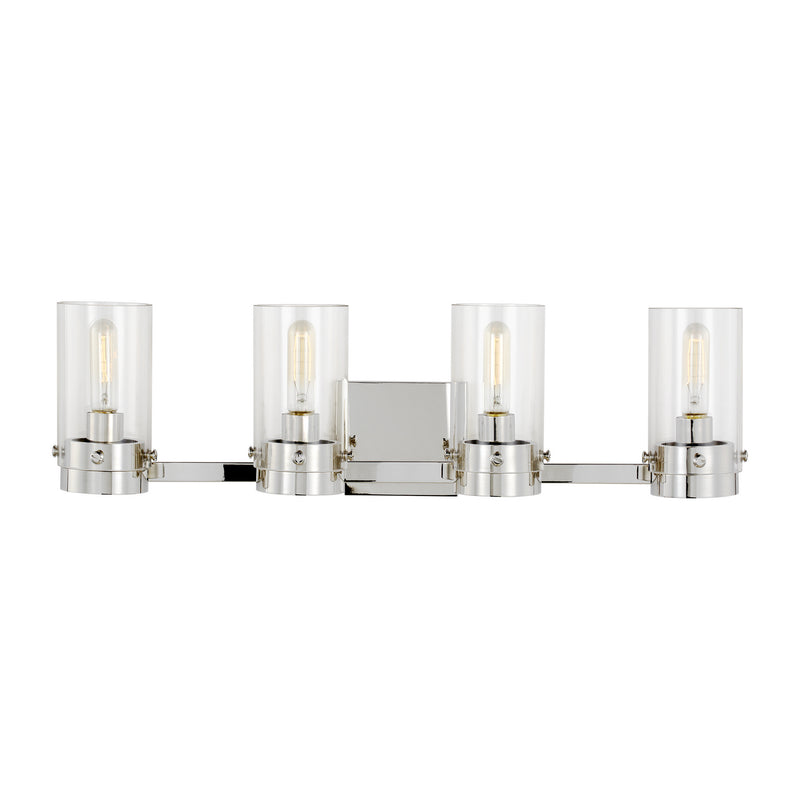 Visual Comfort Studio CW1004PN Four Light Vanity, Polished Nickel