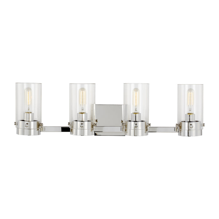 Visual Comfort Studio CW1004PN Four Light Vanity, Polished Nickel