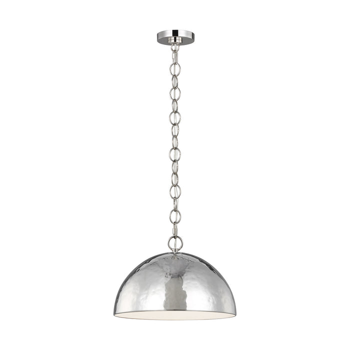 Visual Comfort Studio EP1241PN One Light Pendant, Polished Nickel