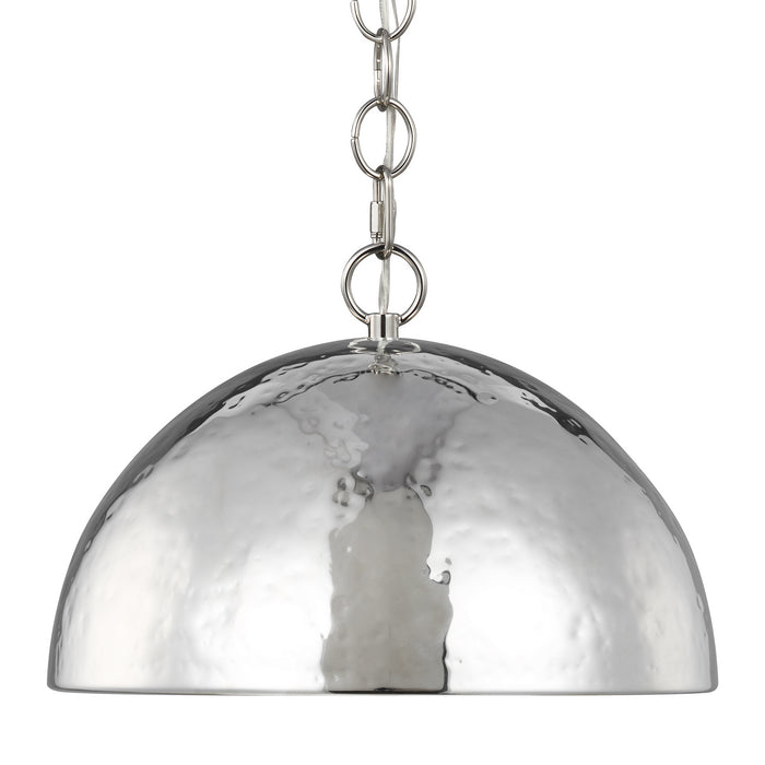 Visual Comfort Studio EP1241PN One Light Pendant, Polished Nickel