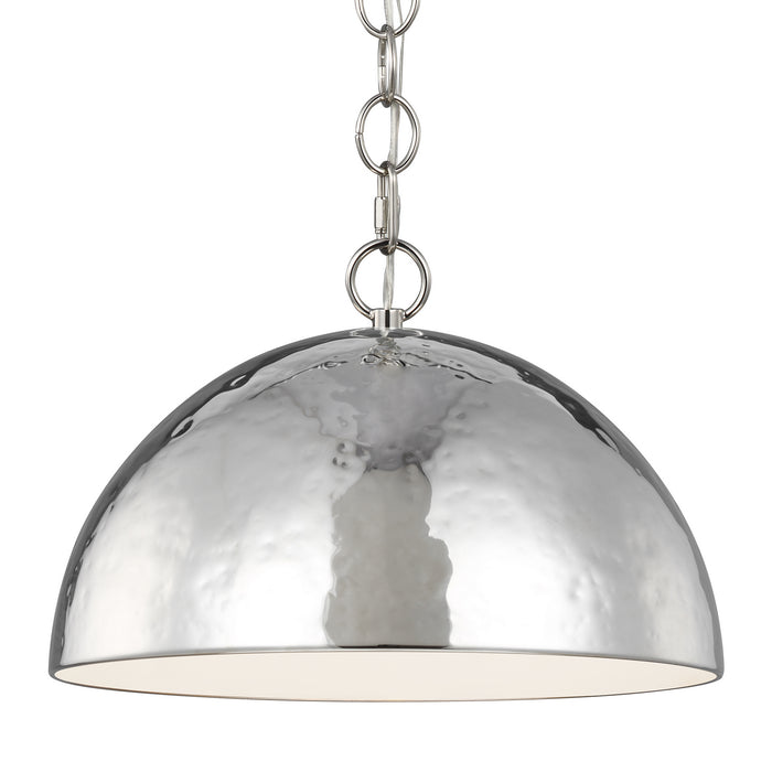 Visual Comfort Studio EP1241PN One Light Pendant, Polished Nickel