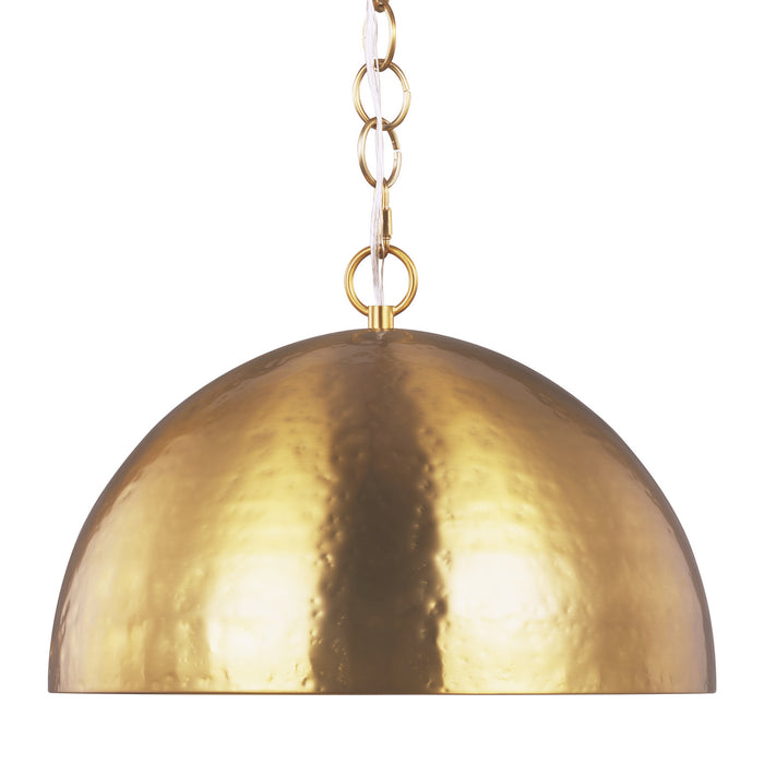Visual Comfort Studio EP1251BBS One Light Pendant, Burnished Brass