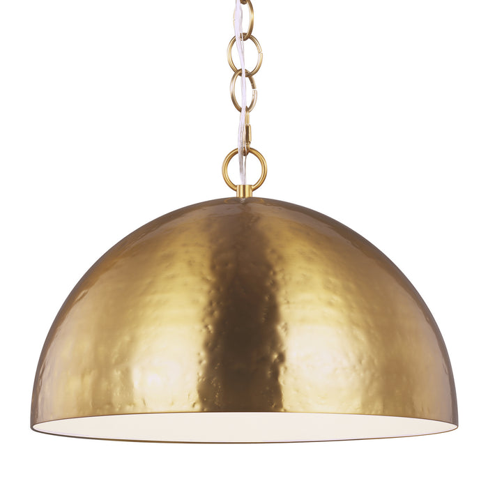 Visual Comfort Studio EP1251BBS One Light Pendant, Burnished Brass