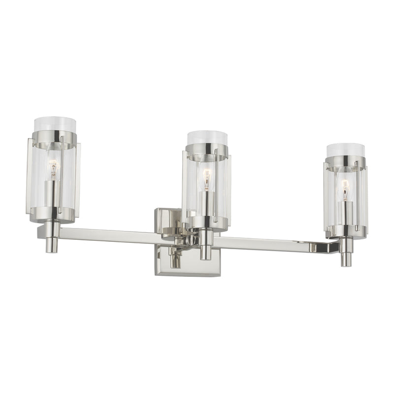 Visual Comfort Studio LV1023PN Three Light Vanity, Polished Nickel