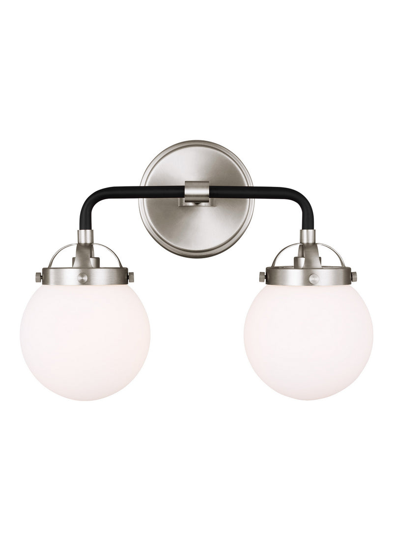 Visual Comfort Studio 4487902-962 Two Light Wall / Bath, Brushed Nickel