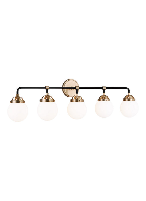Visual Comfort Studio 4487905-848 Five Light Wall / Bath, Satin Brass
