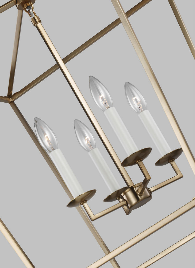Visual Comfort Studio 5392604-848 Four Light Lantern, Satin Brass