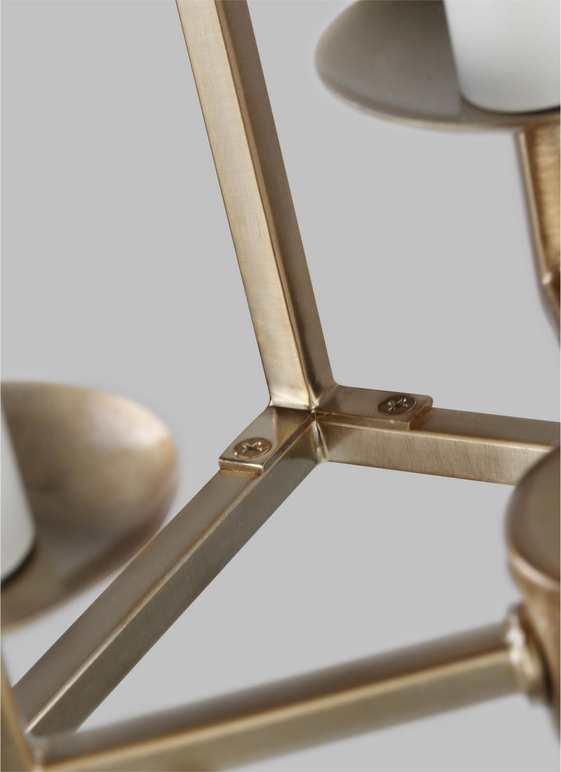 Visual Comfort Studio 5392604-848 Four Light Lantern, Satin Brass