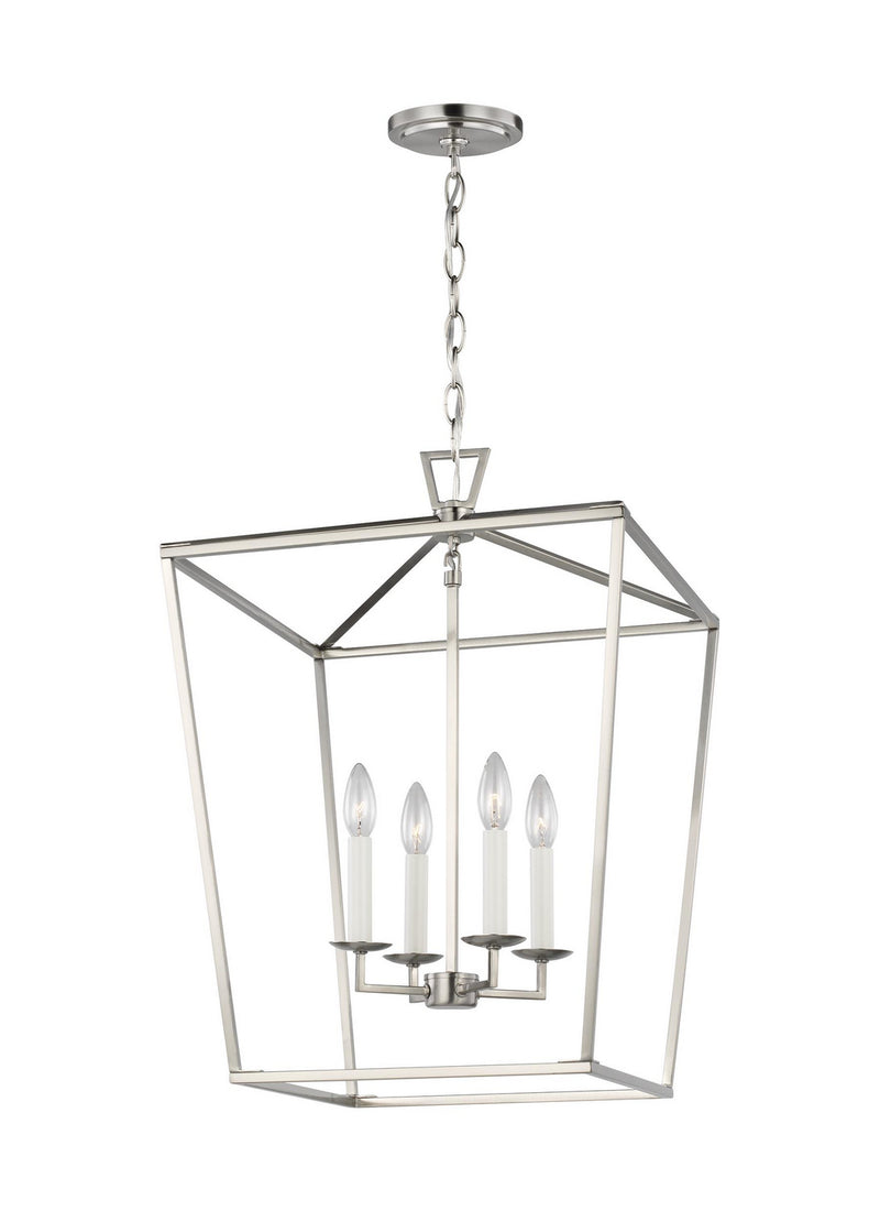 Visual Comfort Studio 5392604-962 Four Light Lantern, Brushed Nickel