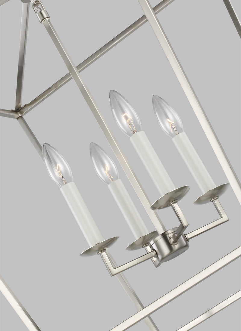 Visual Comfort Studio 5392604-962 Four Light Lantern, Brushed Nickel