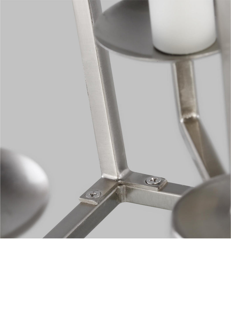 Visual Comfort Studio 5392604-962 Four Light Lantern, Brushed Nickel