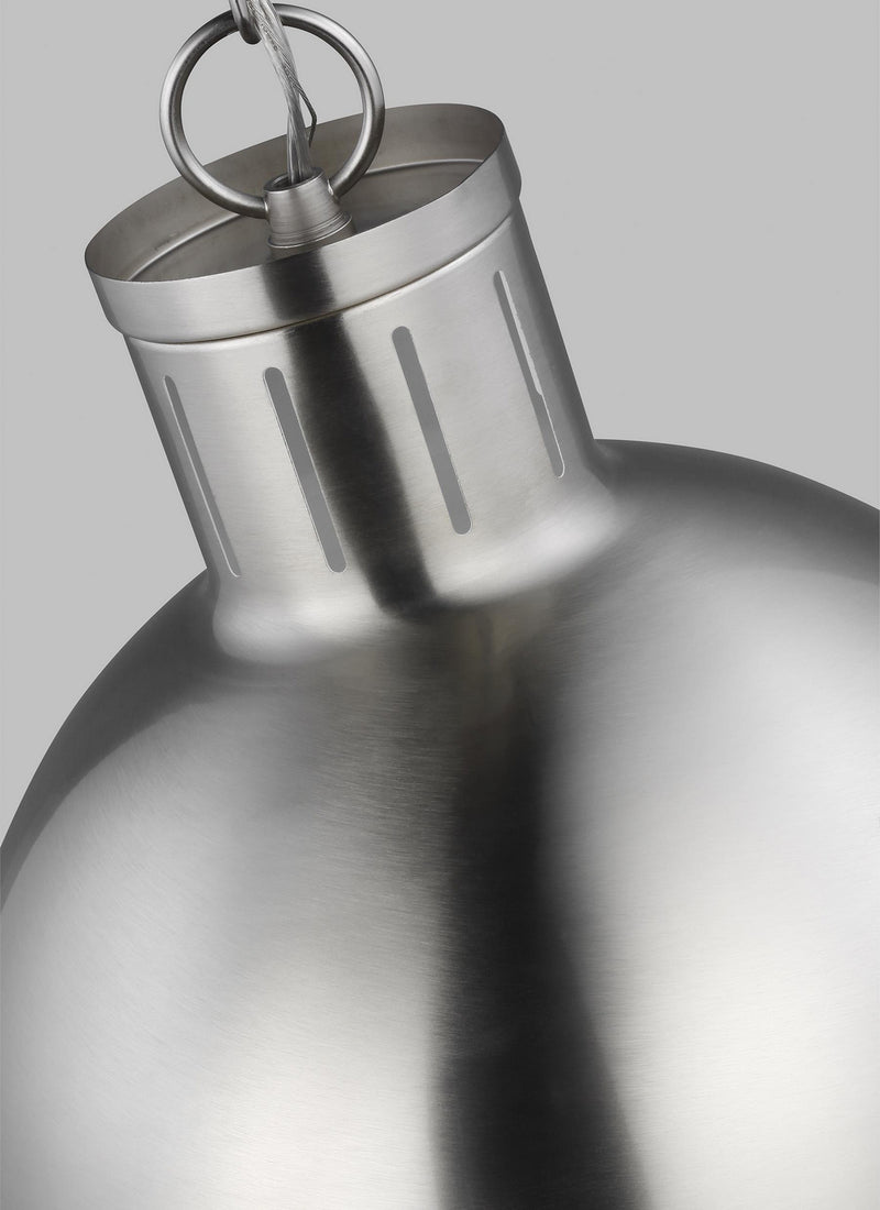 Visual Comfort Studio 6577101-962 One Light Pendant, Brushed Nickel