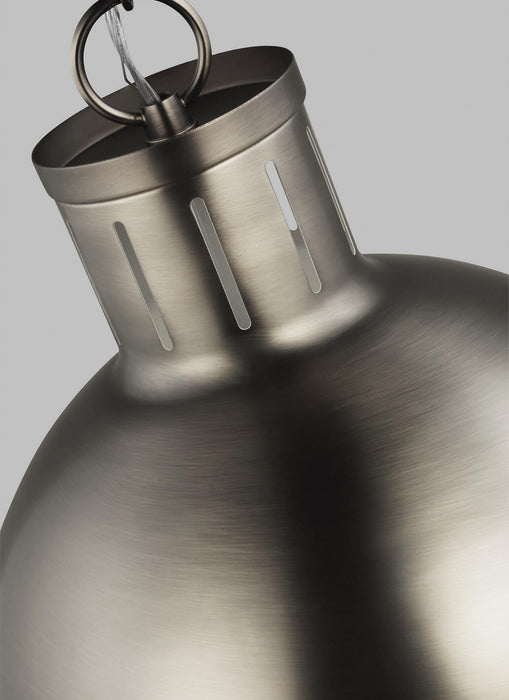 Visual Comfort Studio 6577101-965 One Light Pendant, Antique Brushed Nickel