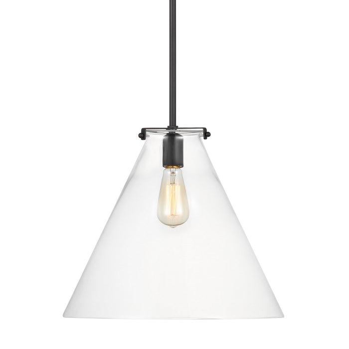 Visual Comfort Studio 6592101-112 One Light Pendant, Midnight Black