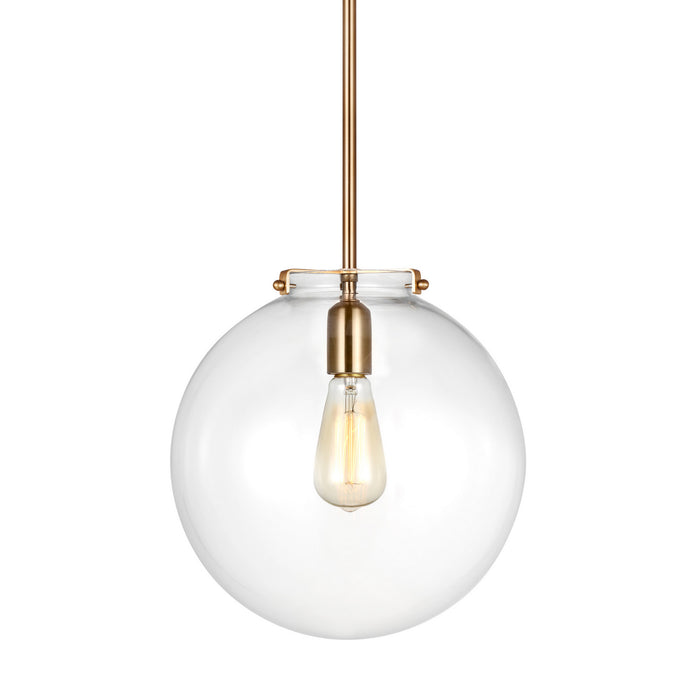 Visual Comfort Studio 6692101-848 One Light Pendant, Satin Brass
