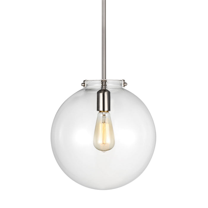 Visual Comfort Studio 6692101-962 One Light Pendant, Brushed Nickel