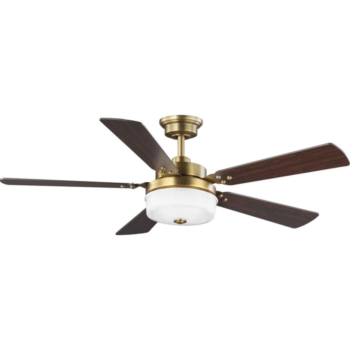 Progress Lighting P2578-16330K 52" Ceiling Fan, Vintage Brass