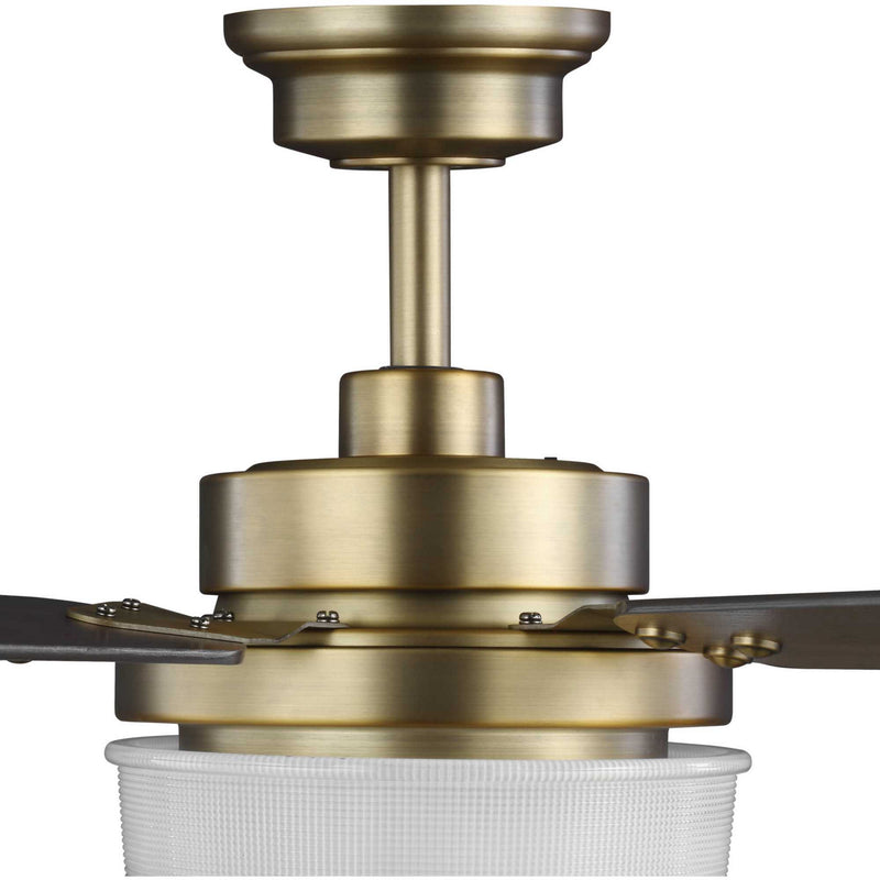 Progress Lighting P2578-16330K 52" Ceiling Fan, Vintage Brass