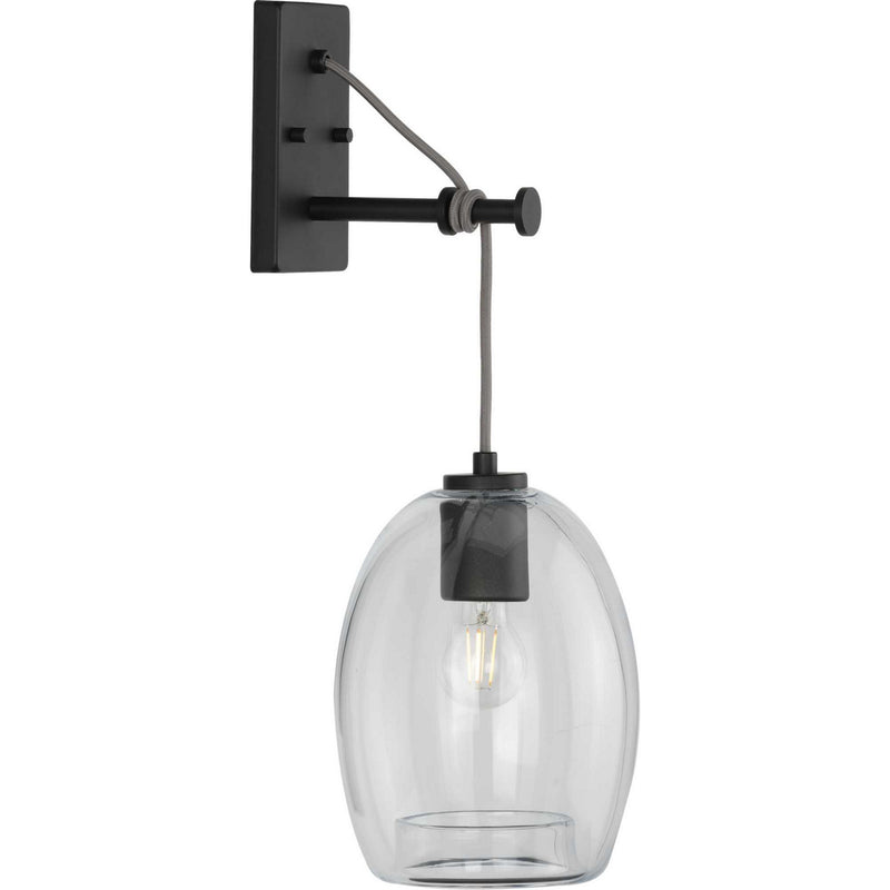 Progress Lighting P300215-143 One Light Wall Bracket, Graphite