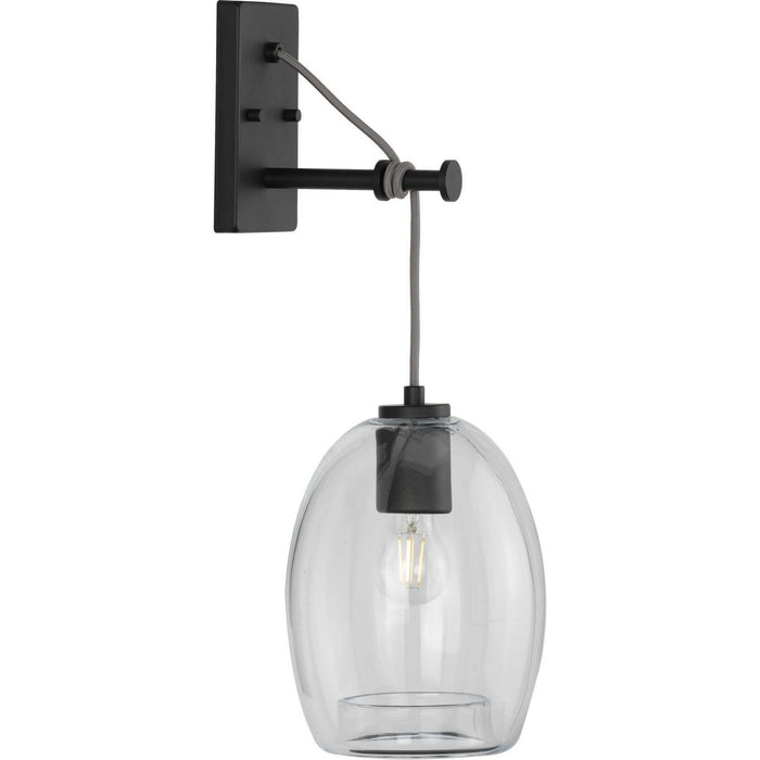 Progress Lighting P300215-143 One Light Wall Bracket, Graphite