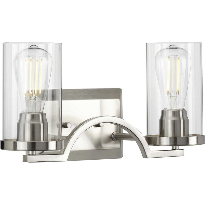 Progress Lighting P300257-009 Two Light Bath, Brushed Nickel