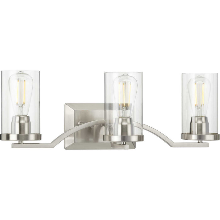 Progress Lighting P300258-009 Three Light Bath, Brushed Nickel