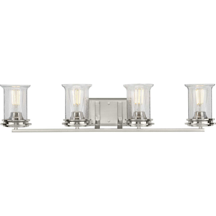 Progress Lighting P300275-009 Four Light Bath, Brushed Nickel