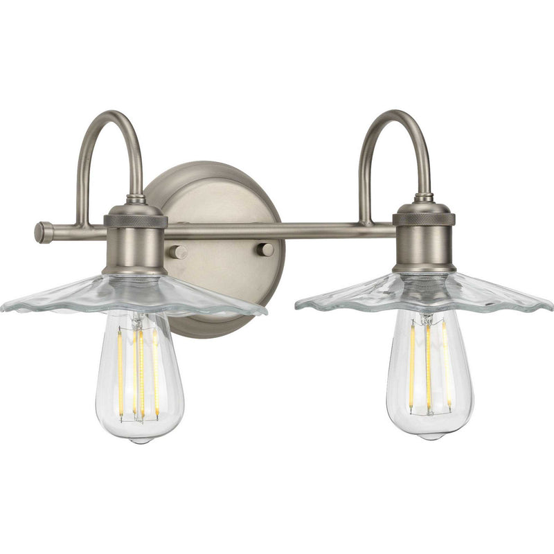 Progress Lighting P300287-081 Two Light Bath, Antique Nickel