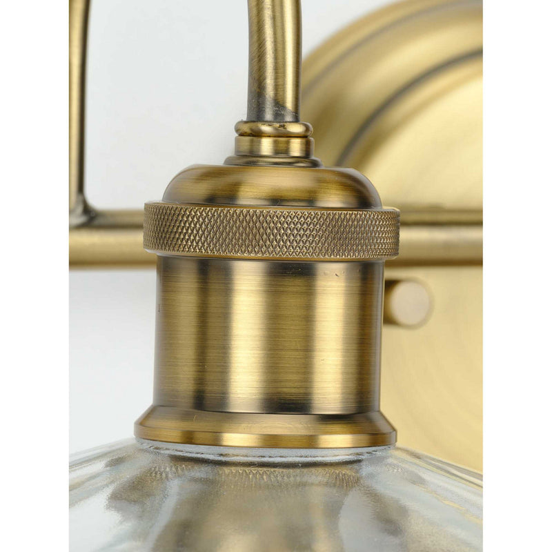 Progress Lighting P300287-163 Two Light Bath, Vintage Brass
