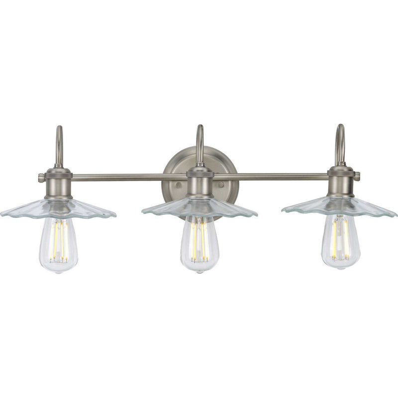 Progress Lighting P300288-081 Three Light Bath, Antique Nickel