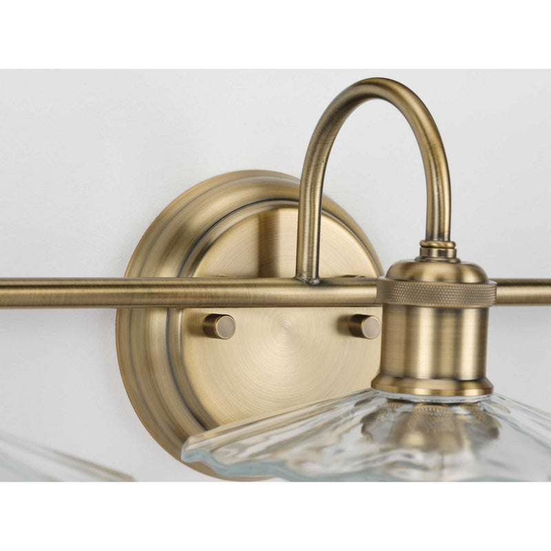 Progress Lighting P300288-163 Three Light Bath, Vintage Brass