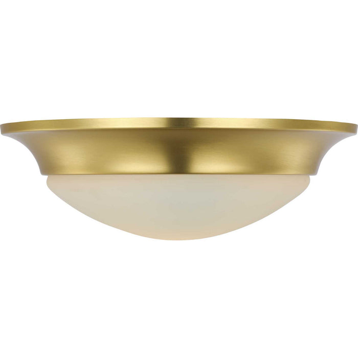 Progress Lighting P350146-012 One Light Flush Mount, Satin Brass