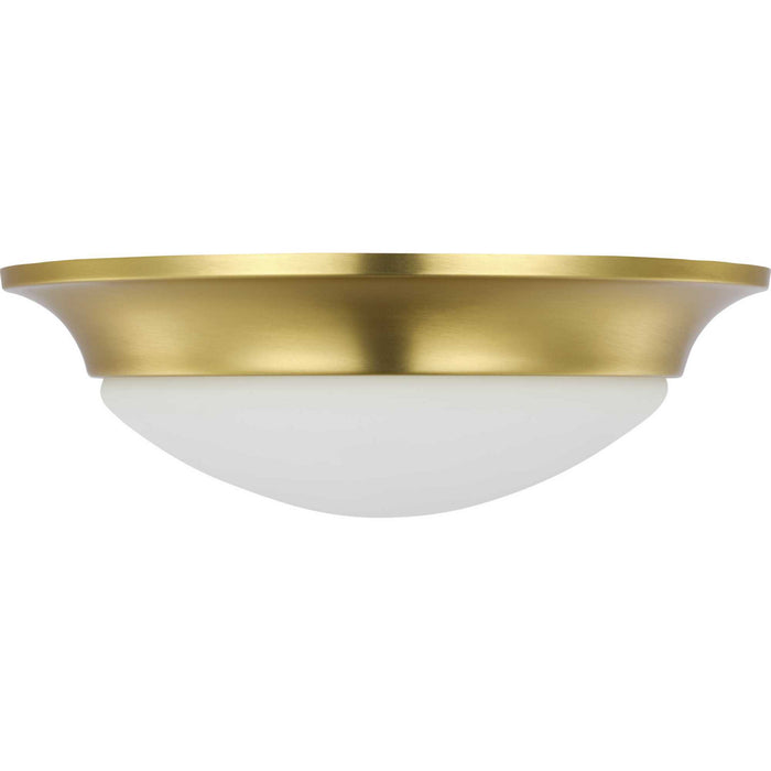 Progress Lighting P350146-012 One Light Flush Mount, Satin Brass