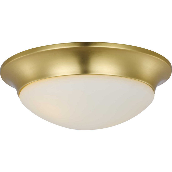 Progress Lighting P350147-012 Two Light Flush Mount, Satin Brass