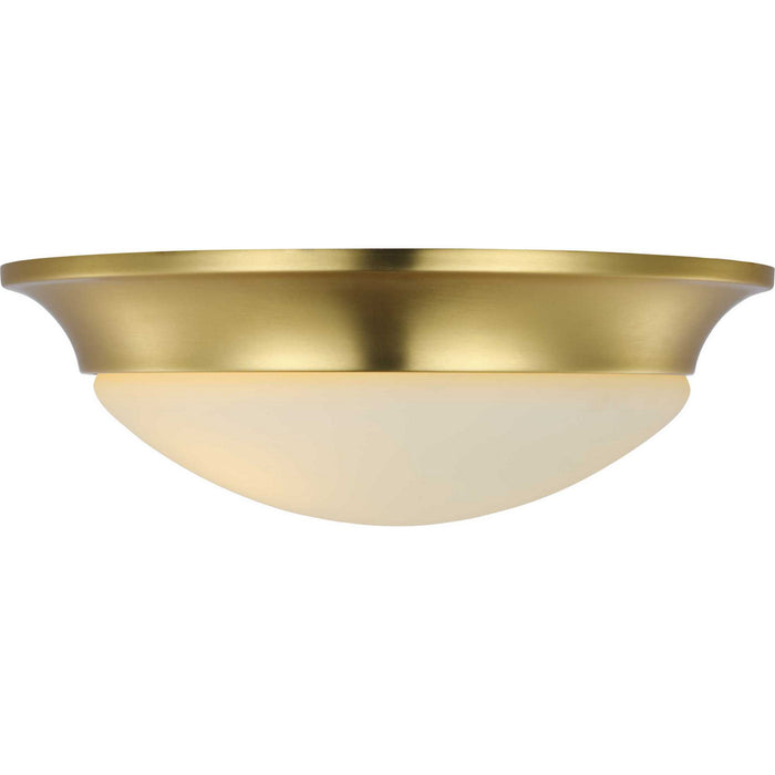 Progress Lighting P350147-012 Two Light Flush Mount, Satin Brass