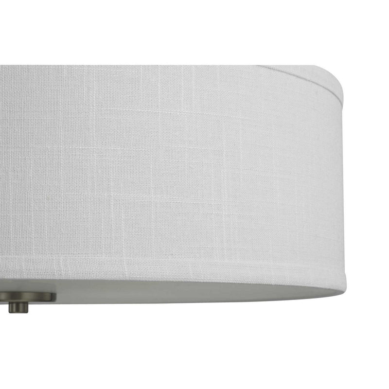 Progress Lighting P350167-009 Three Light Semi Flush Mount, Brushed Nickel