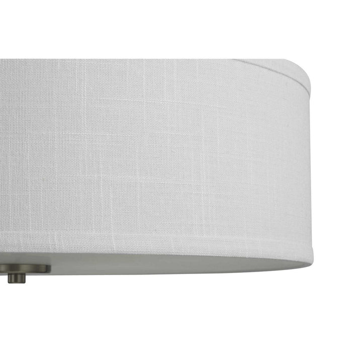 Progress Lighting P350167-009 Three Light Semi Flush Mount, Brushed Nickel