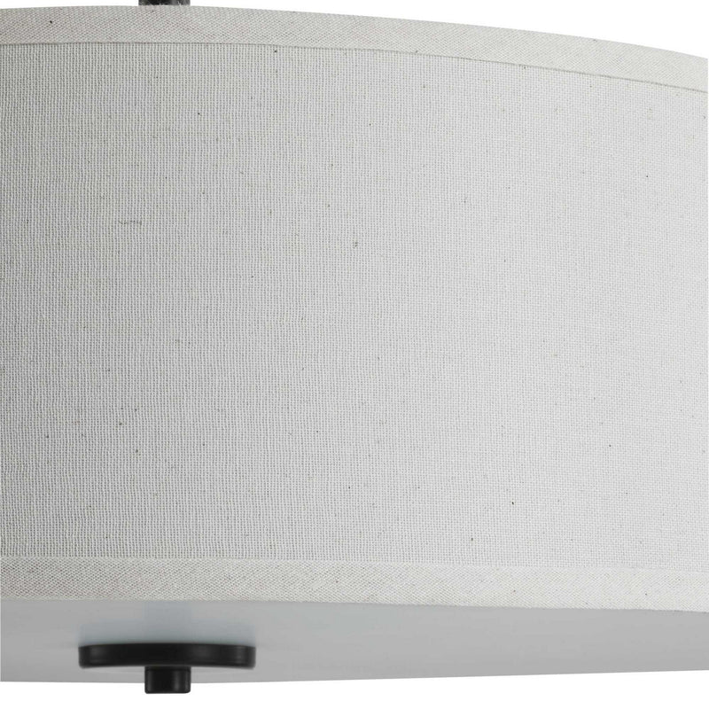 Progress Lighting P350168-020 Three Light Semi Flush Mount, Antique Bronze