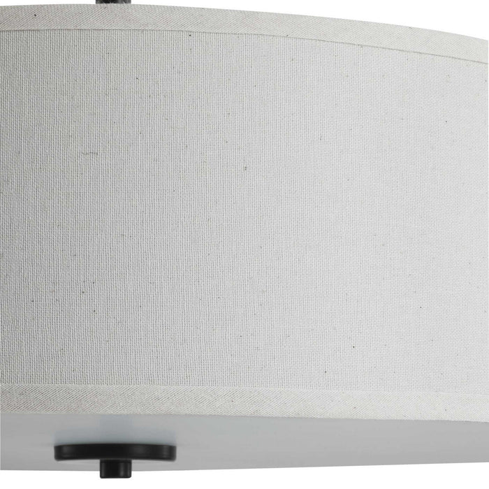 Progress Lighting P350168-020 Three Light Semi Flush Mount, Antique Bronze