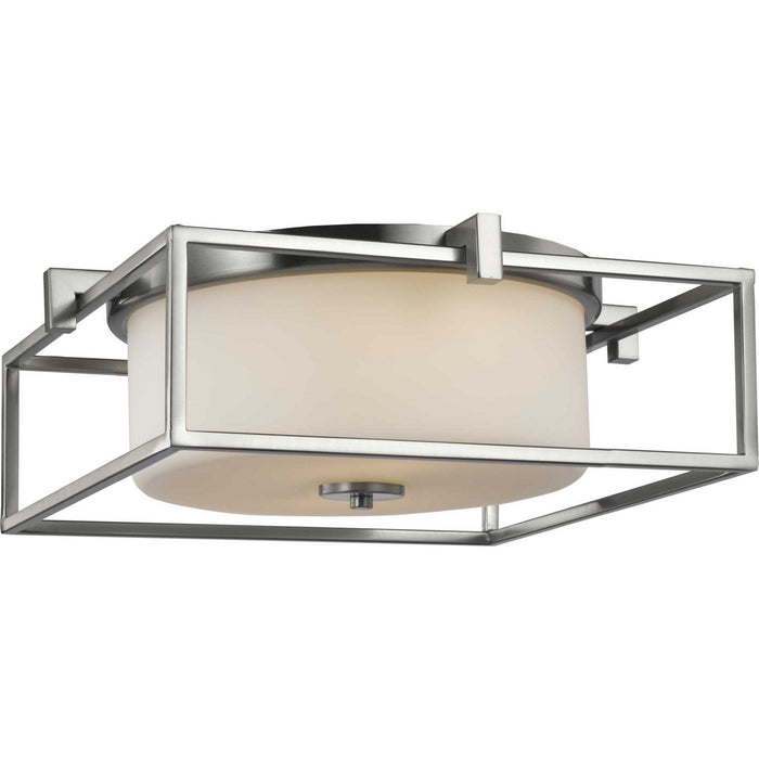 Progress Lighting P350171-009 Two Light Flush Mount, Brushed Nickel