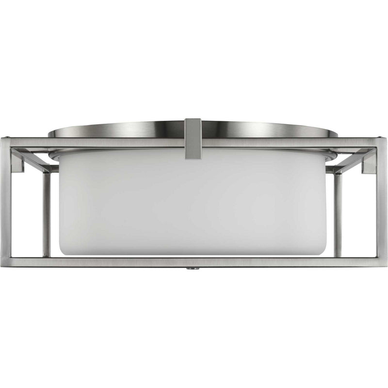 Progress Lighting P350171-009 Two Light Flush Mount, Brushed Nickel